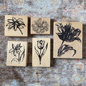 Rubber stamps (flowers)